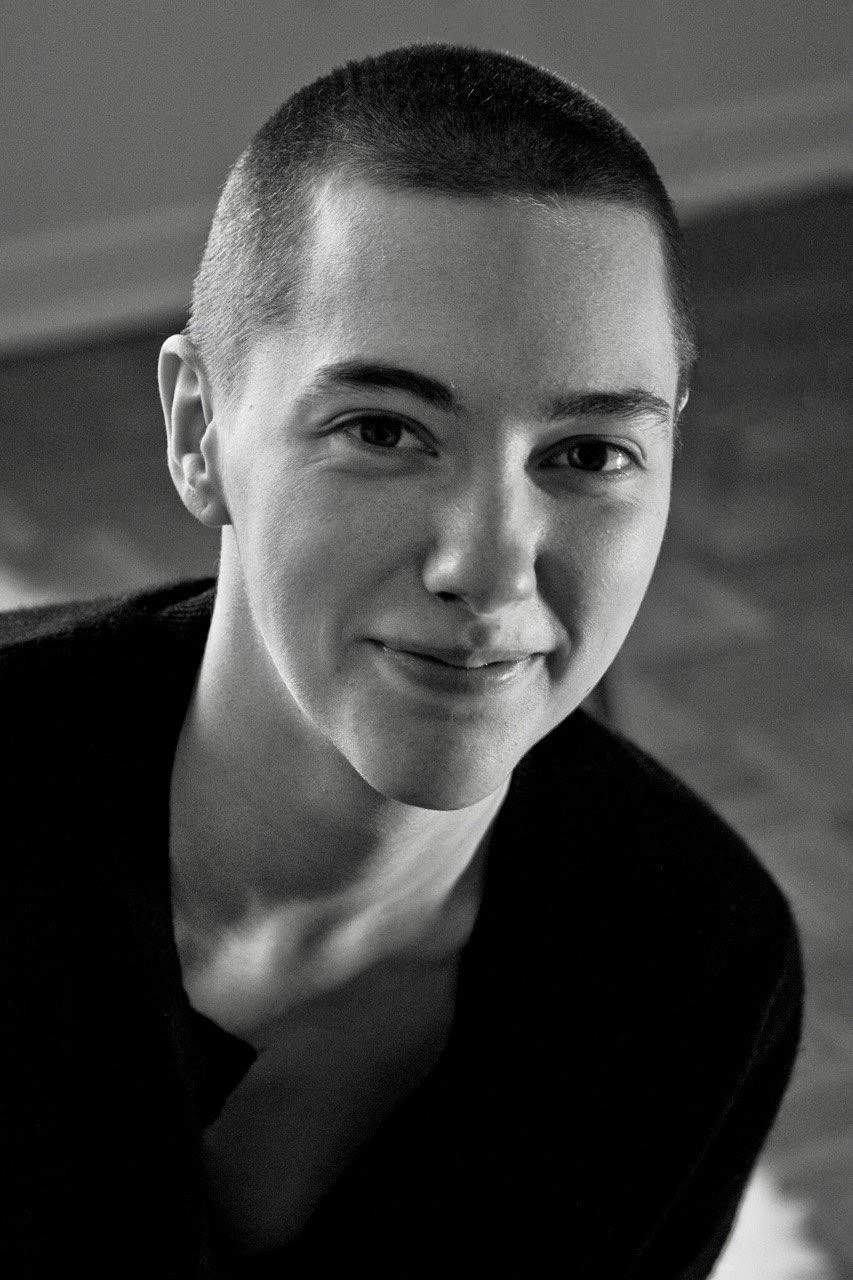 Headshot photo of Kel MacDonald in Black and White, Monochrome Photography