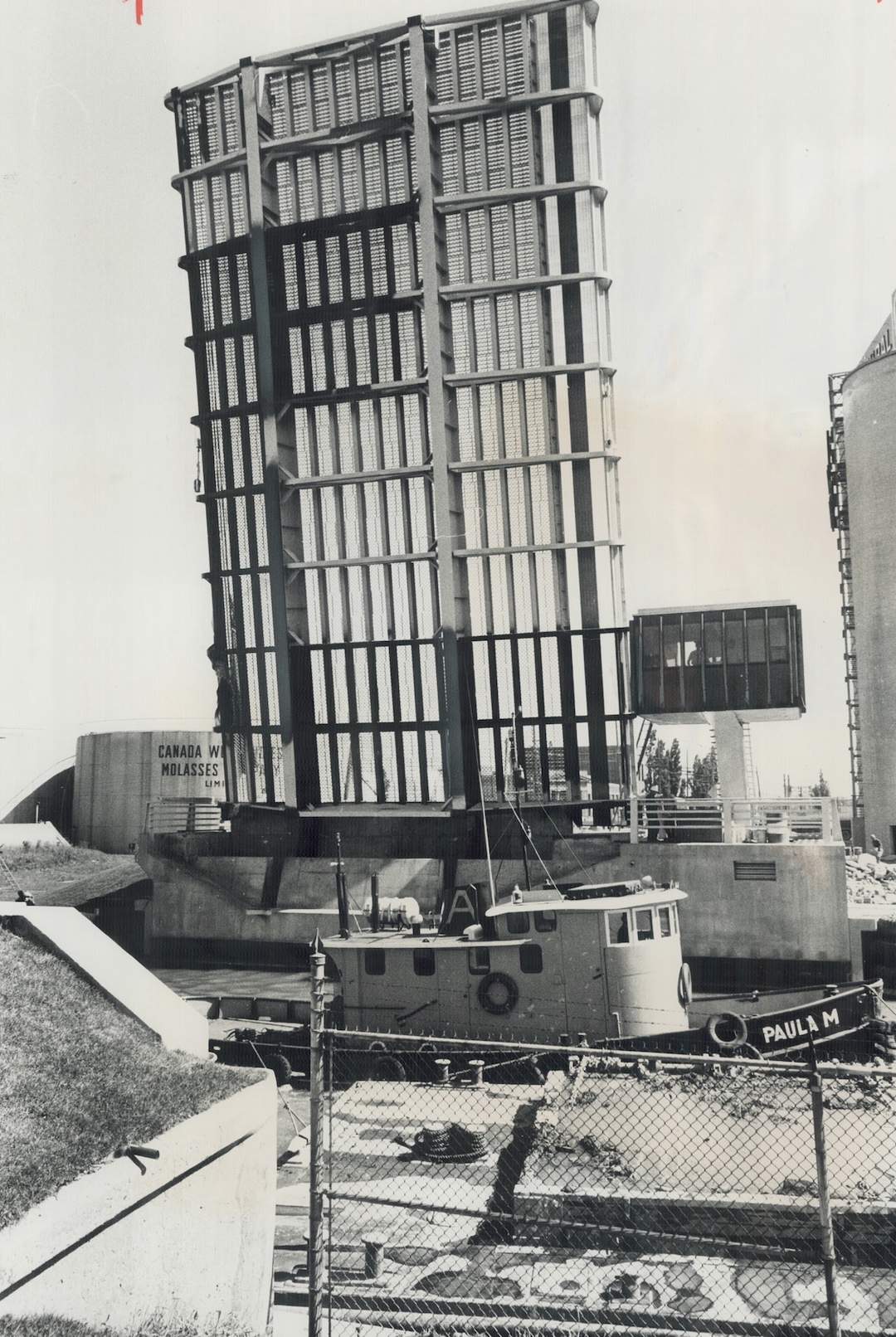 1968 archival picture of the bridge tower